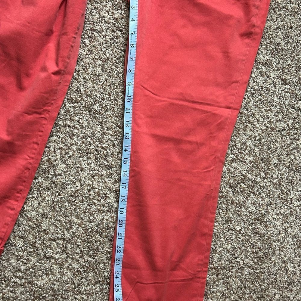 Anthropologie Cropped Ankle Pants in Coral Red - Picture 13 of 15